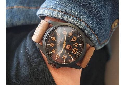 Military Men Watch Leather