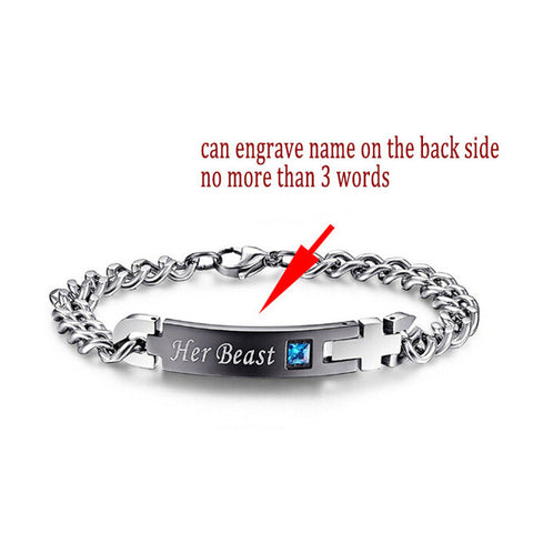 Fashion Beast Titanium Couple Bracelets