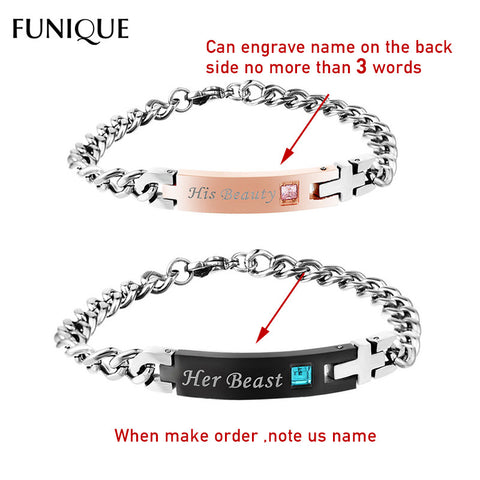 Fashion Beast Titanium Couple Bracelets